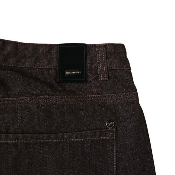 Vintage Southpole Jeans Mens Size 42x32 Brown Y2K Wide Leg Baggy Skater - Picture 5 of 7